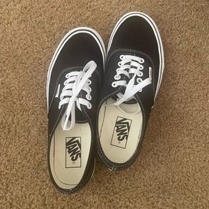 Size 8.5 Womens Black and White classic Vans